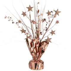 Rose Gold Metallic Foil Star Spray Centerpiece - 12"