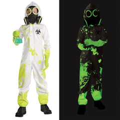 Radioactive Hazmat Boy's Glow-in-the-Dark Halloween Costume