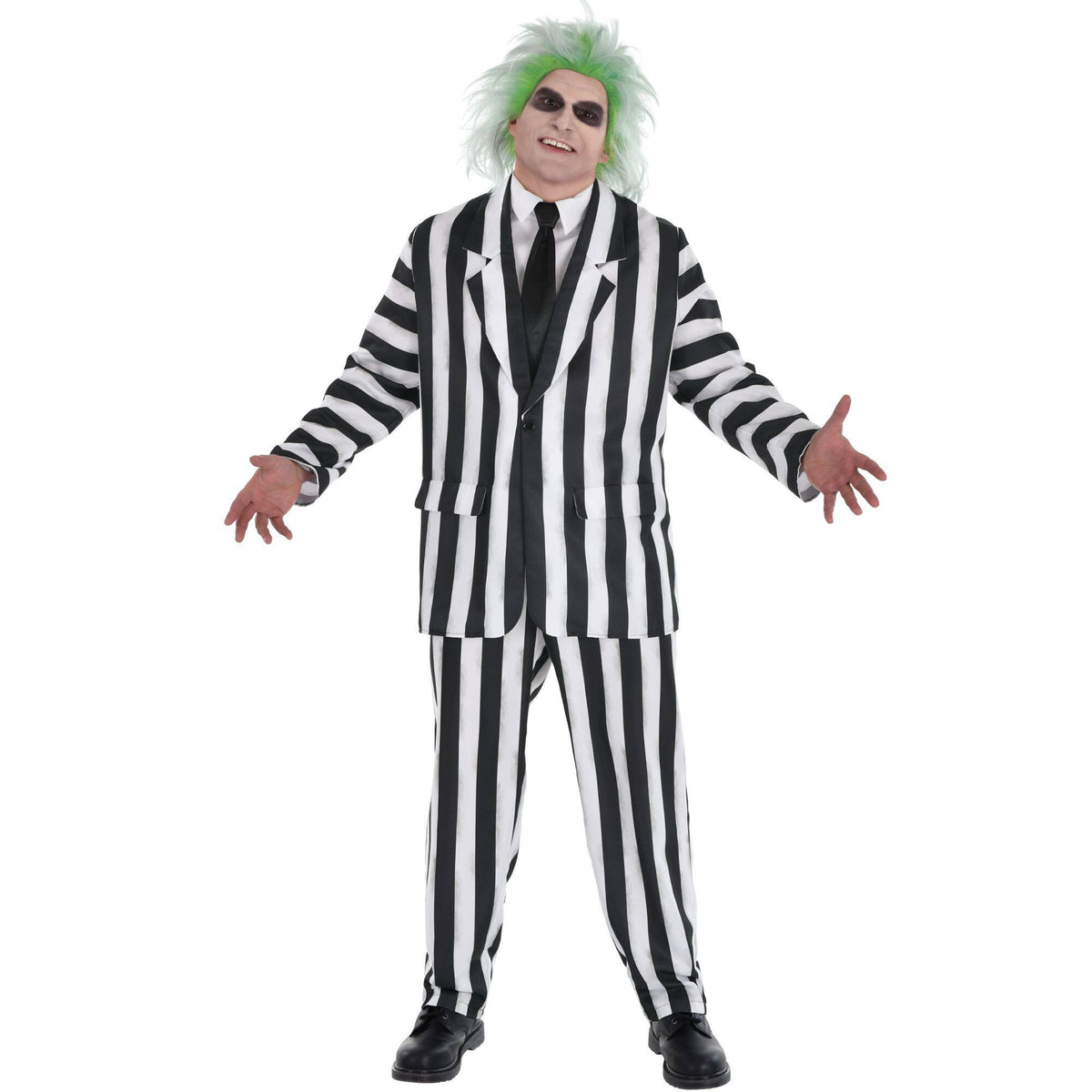Men's Classic Beetlejuice Striped Halloween Costume