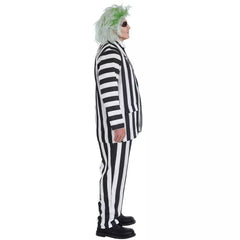 Men's Classic Beetlejuice Striped Halloween Costume
