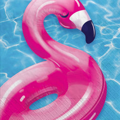 Summer Cool Pool Flamingo Beverage Napkins, 40-ct - 5 In. X 5 In.