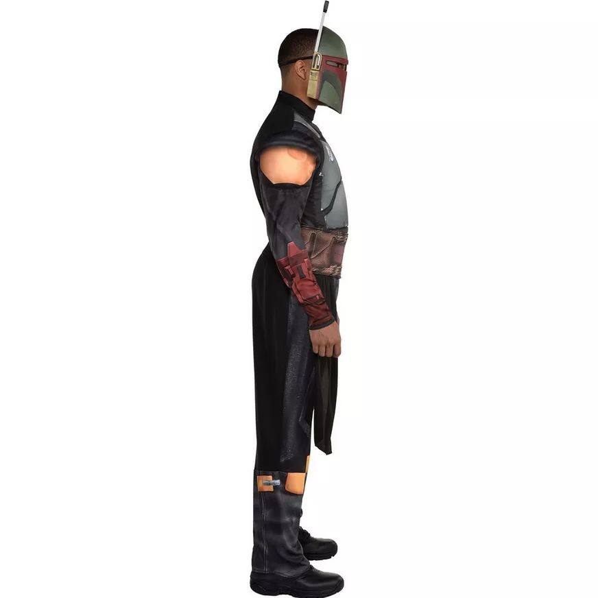 Adult Boba Fett Star Wars Costume with Helmet and Belt