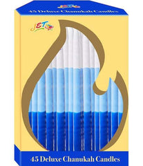 Deluxe Blue Hanukkah Candles - 45 Pack