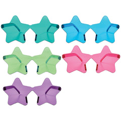 Multi-Colour Star Glasses Multipack - 10 Pieces for New Year's Eve