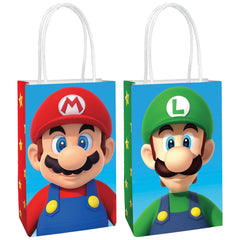 Nintendo Super Mario Bros Paper Kraft Gift Bags - 8 Pack