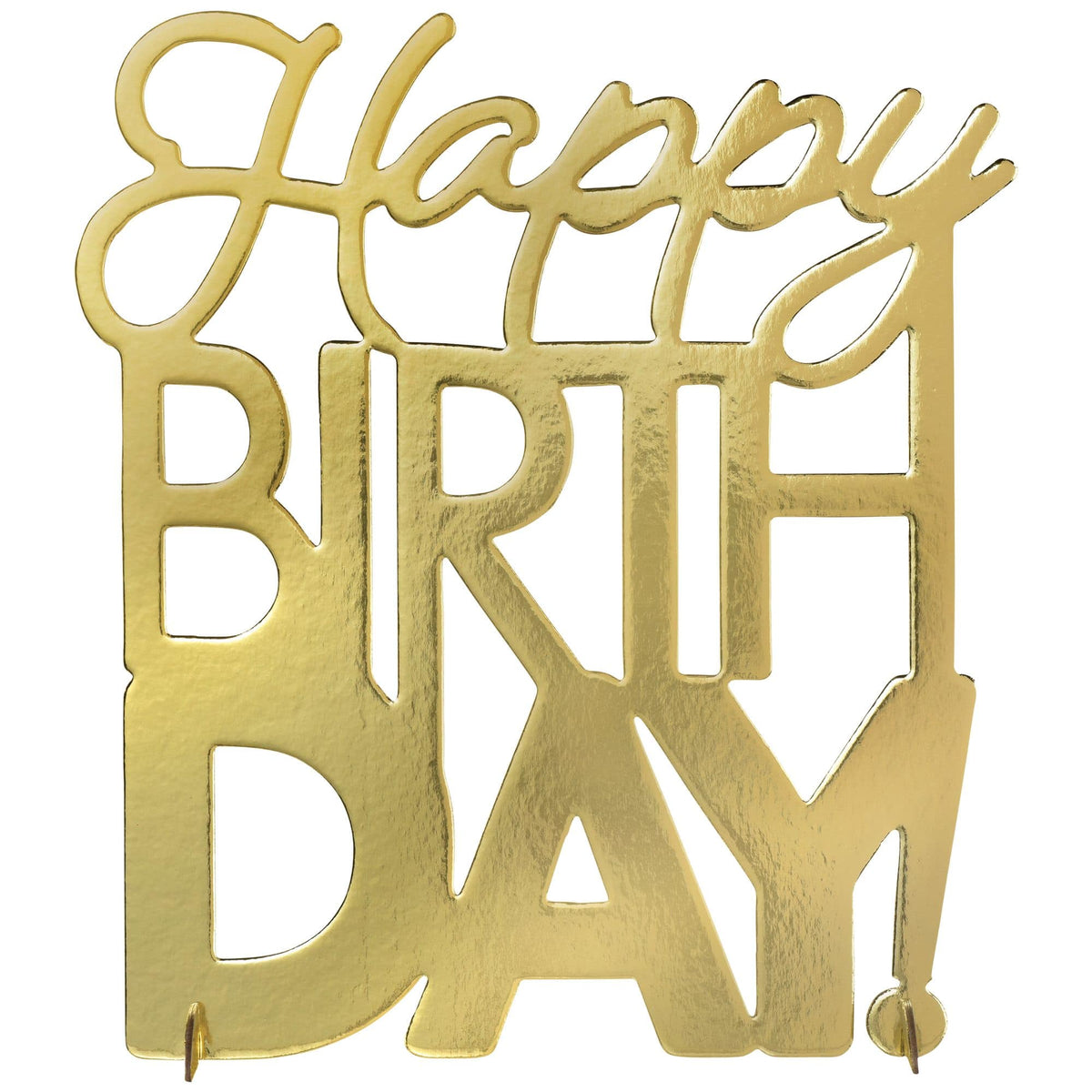 Golden Age Happy Birthday Foil Table Centerpiece Decoration