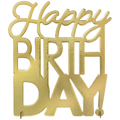 Golden Age Happy Birthday Foil Table Centerpiece Decoration