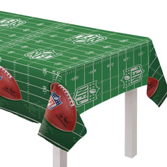 NFL Drive Plastic Table Cover - 54" x 96", Reusable, Football Field Design