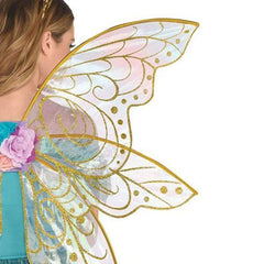 Glittering Gold Fairy Wings Costume Accessory - One Size