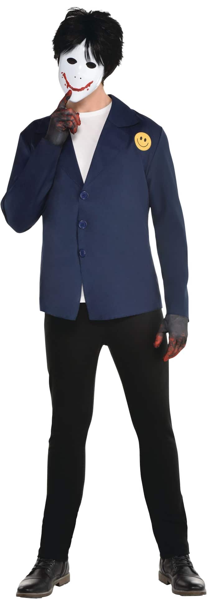 Men's Creepy Painter Costume with Jacket, Gloves, and Mask - Halloween Special - Adult One Size