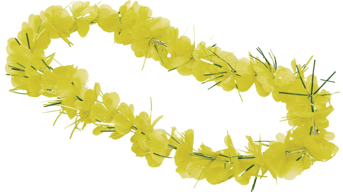 Vibrant Yellow Tinsel Lei for Summer Celebrations