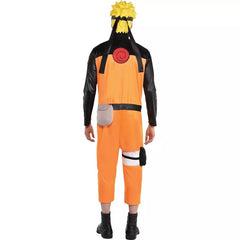 Men's Naruto Shippuden Anime Jumpsuit Costume with Headpiece