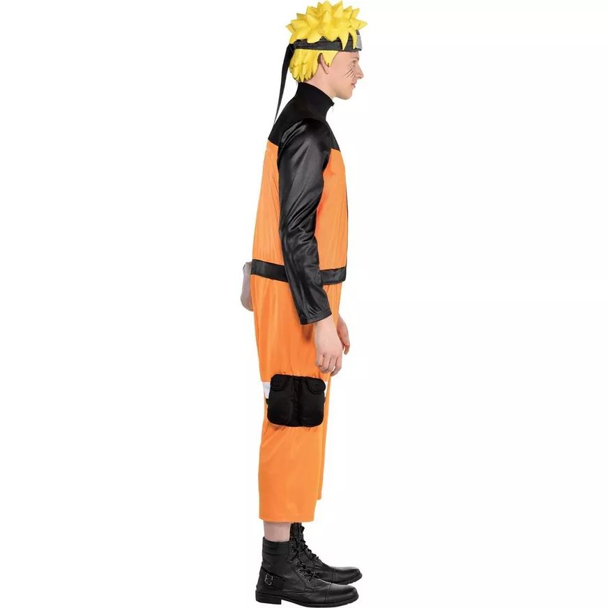 Men's Naruto Shippuden Anime Jumpsuit Costume with Headpiece