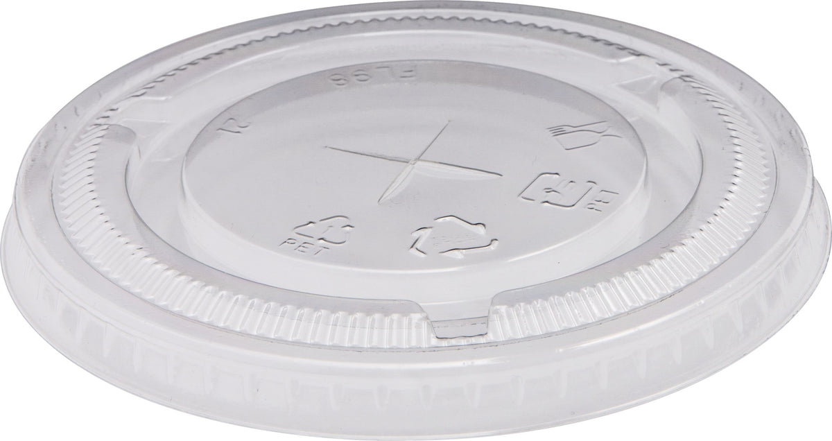 Clear Plastic Cup Lids with Straw Slot, 18 oz, 50-Pack
