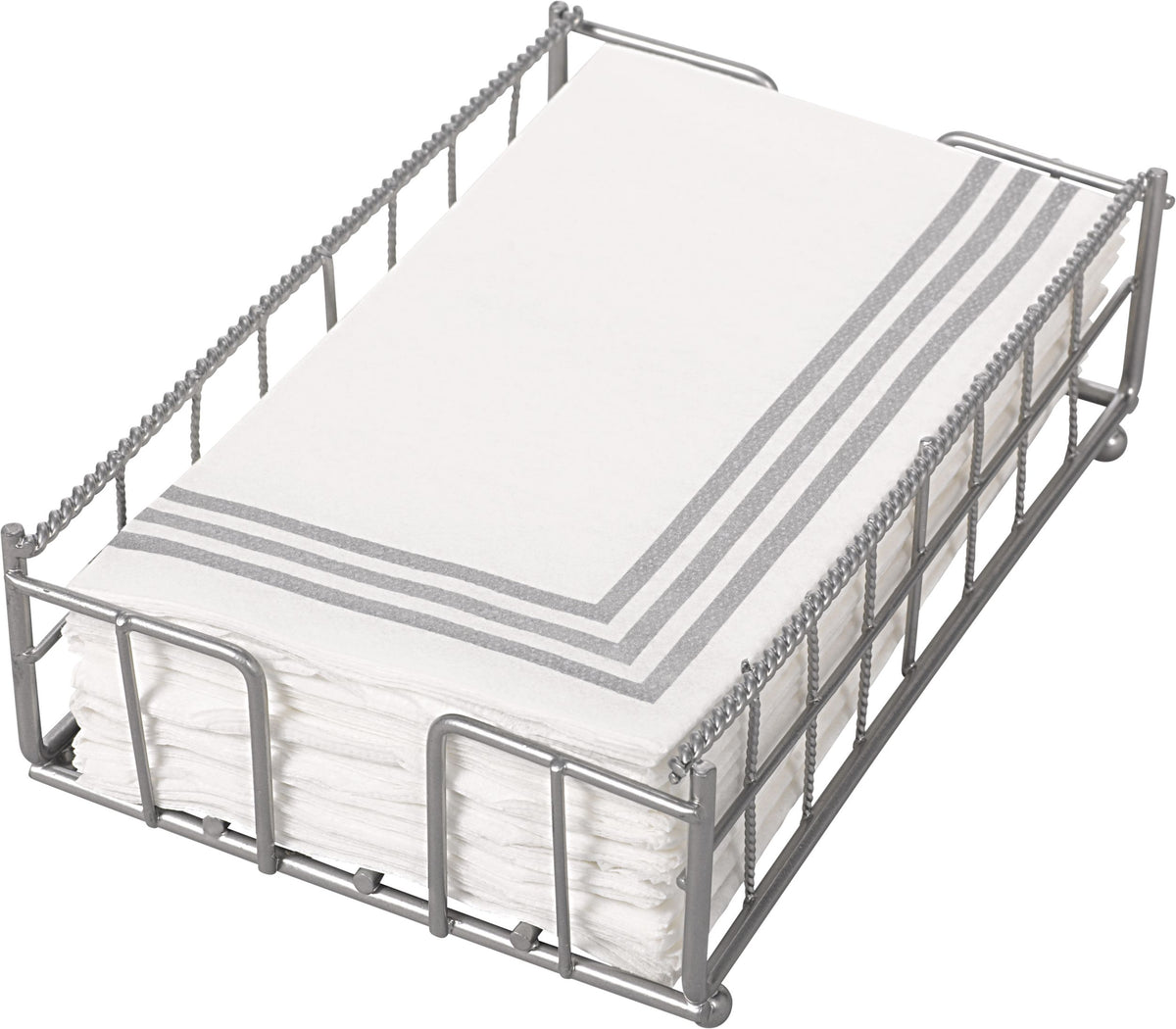 Elegant Silver Guest Towel Caddy Holder