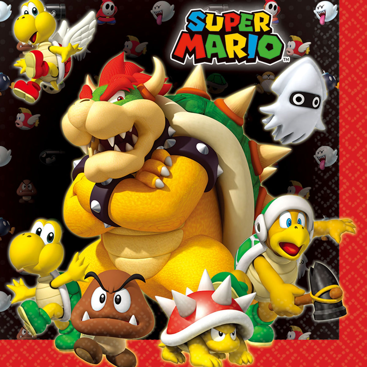 Nintendo Super Mario Bros Luncheon Napkins, 16-Pack