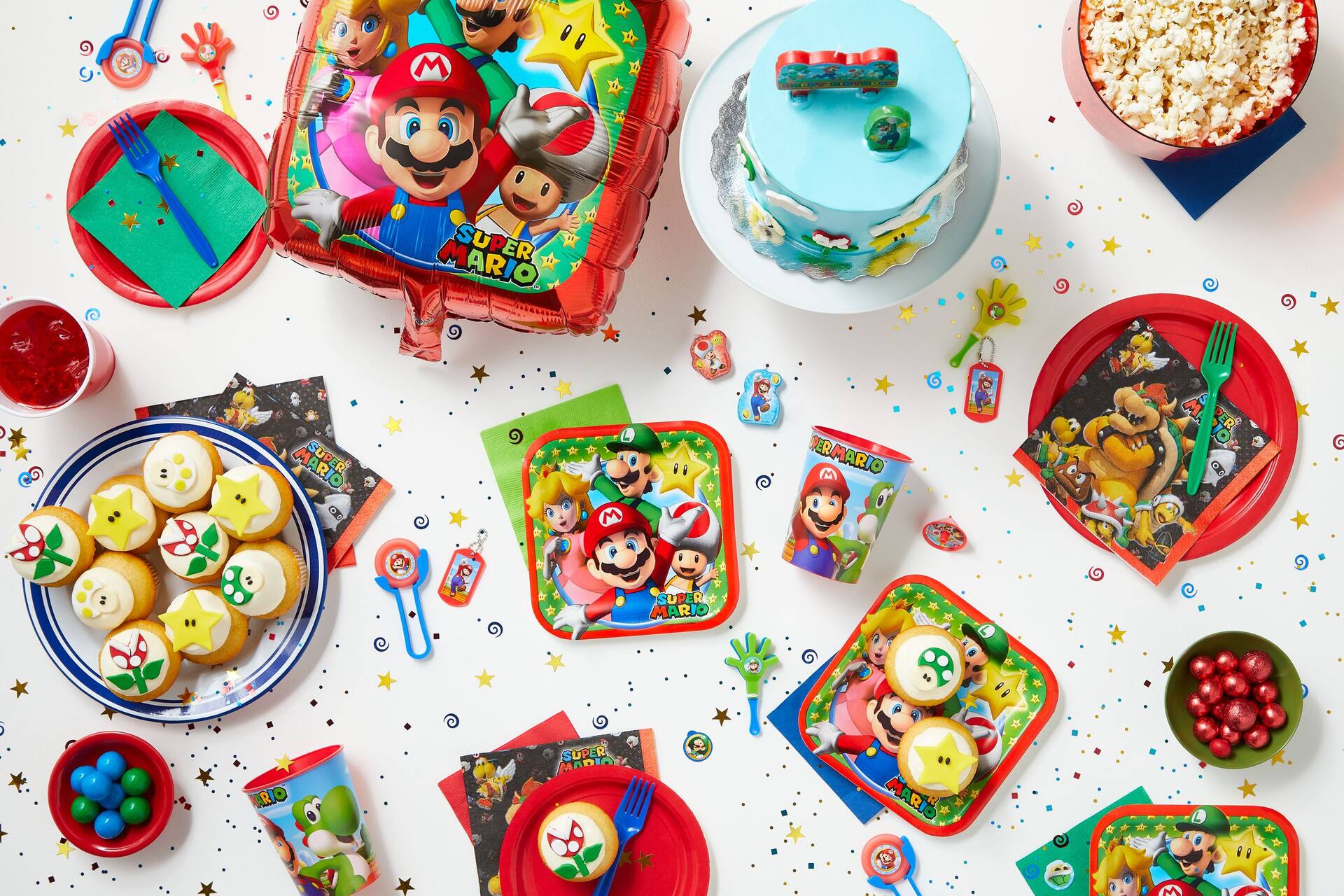 Nintendo Super Mario Bros 7" Round Paper Dessert Plates - 8 Pack
