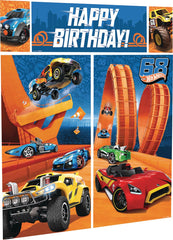 Hot Wheels Racing Theme Scene Setter Kit for Birthdays