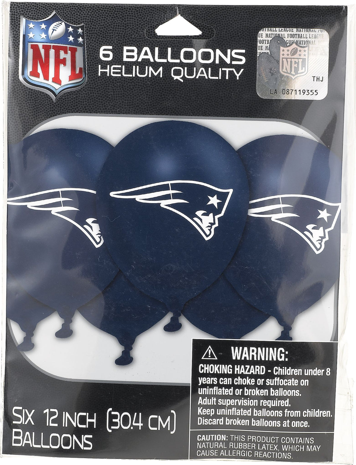 New England Patriots 12" Latex Balloons - 6 Pack
