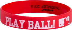 Major League Baseball "Play Ball" Rubber Wristband Bracelets - 12 Pack