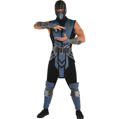 Men's Sub-Zero Mortal Kombat Costume with Mask & Armor - Halloween Edition
