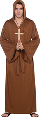 Adult Monk Robe Costume with Hood - Ideal for Halloween