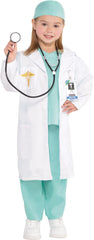 Kids' Doctor Costume with Teal Scrubs and Lab Coat