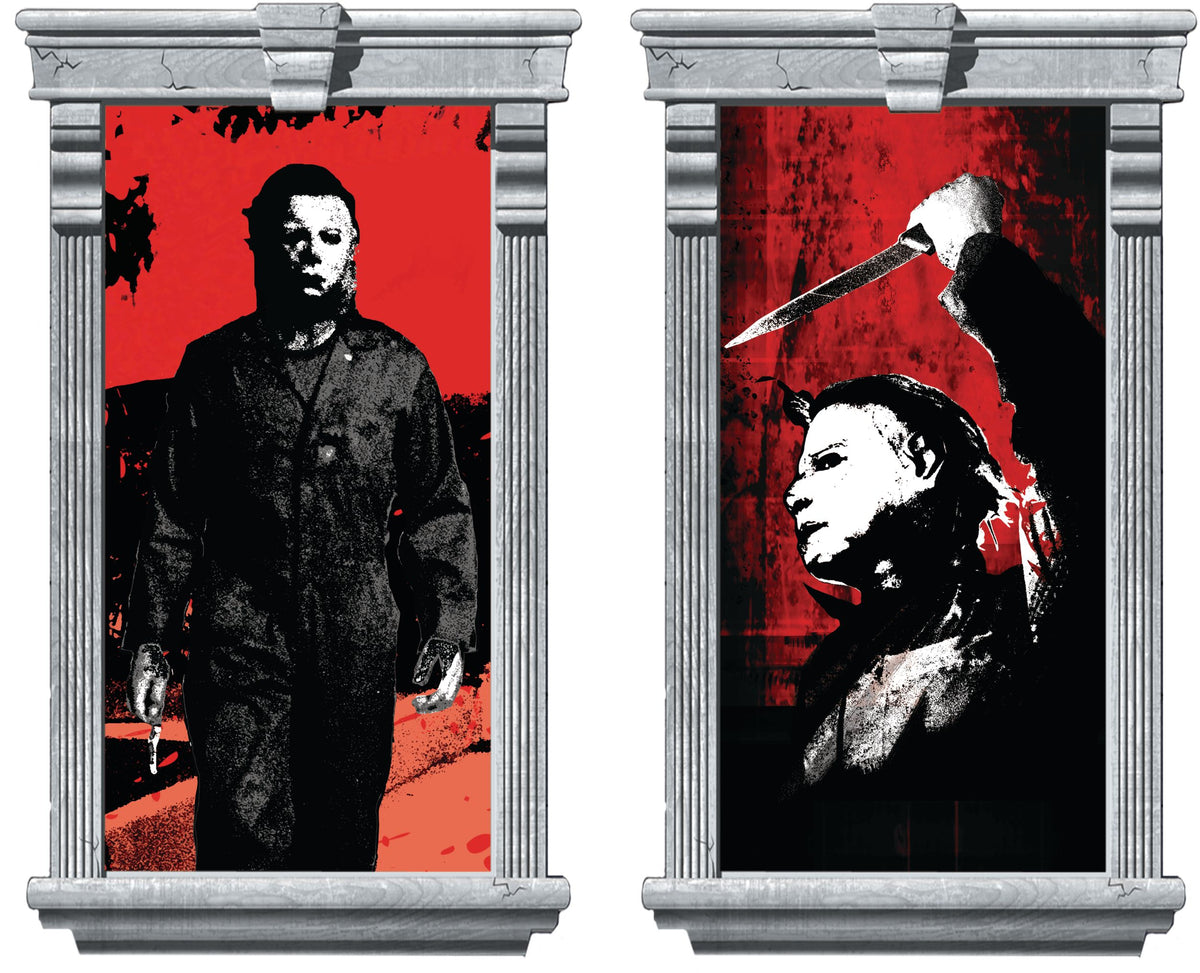 Halloween II Michael Myers Window Silhouette Posters - 2 Pack