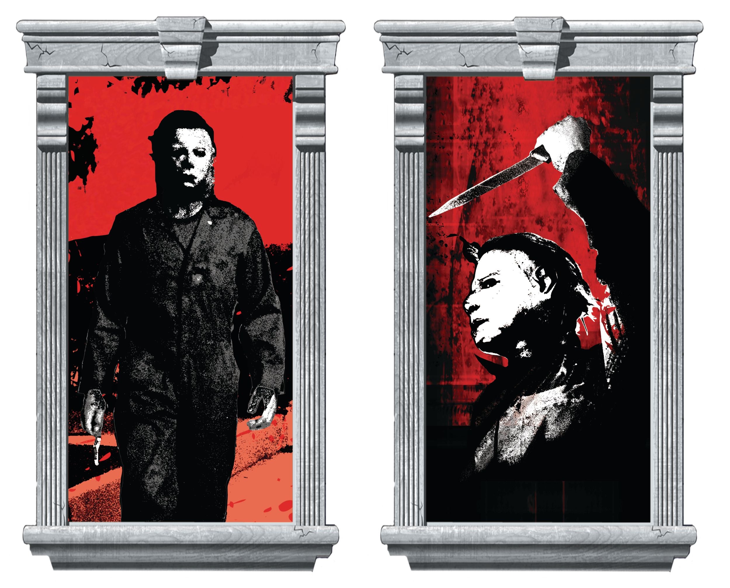 Halloween II Michael Myers Window Silhouette Posters - 2 Pack