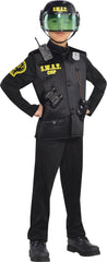 Kids' SWAT Officer Costume with Helmet and Accessories