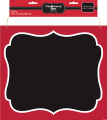 Picnic Party Scroll Chalkboard Sign with Red and White Border