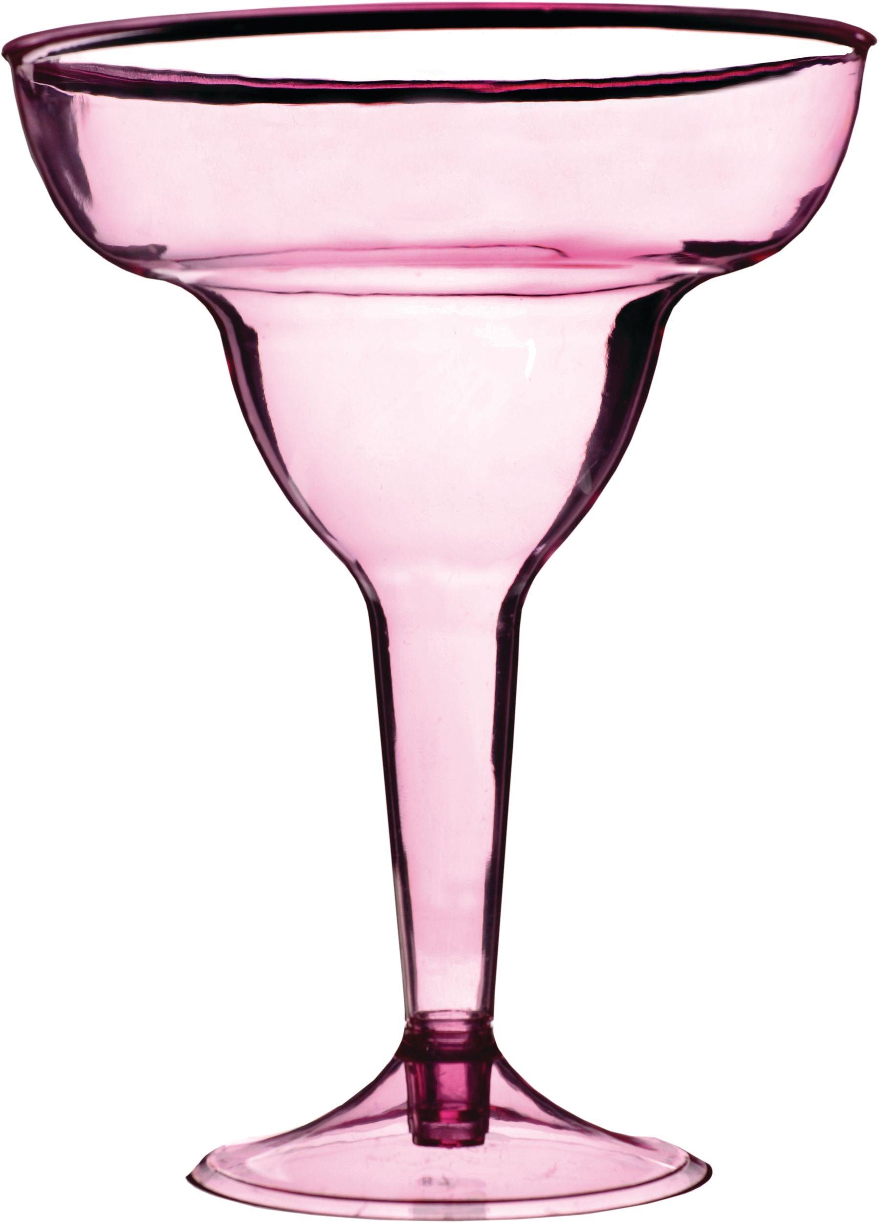 Bright Pink Disposable Margarita Glasses - 20ct