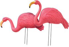 Pink Flamingo Yard Stakes - Summer Lawn Decorations, 21" (2-Pack)