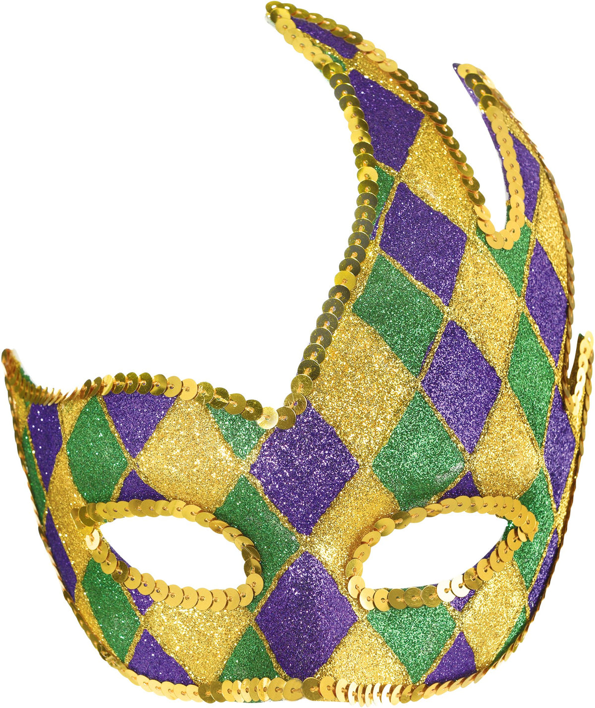 Glitter Harlequin Mardi Gras Masquerade Mask