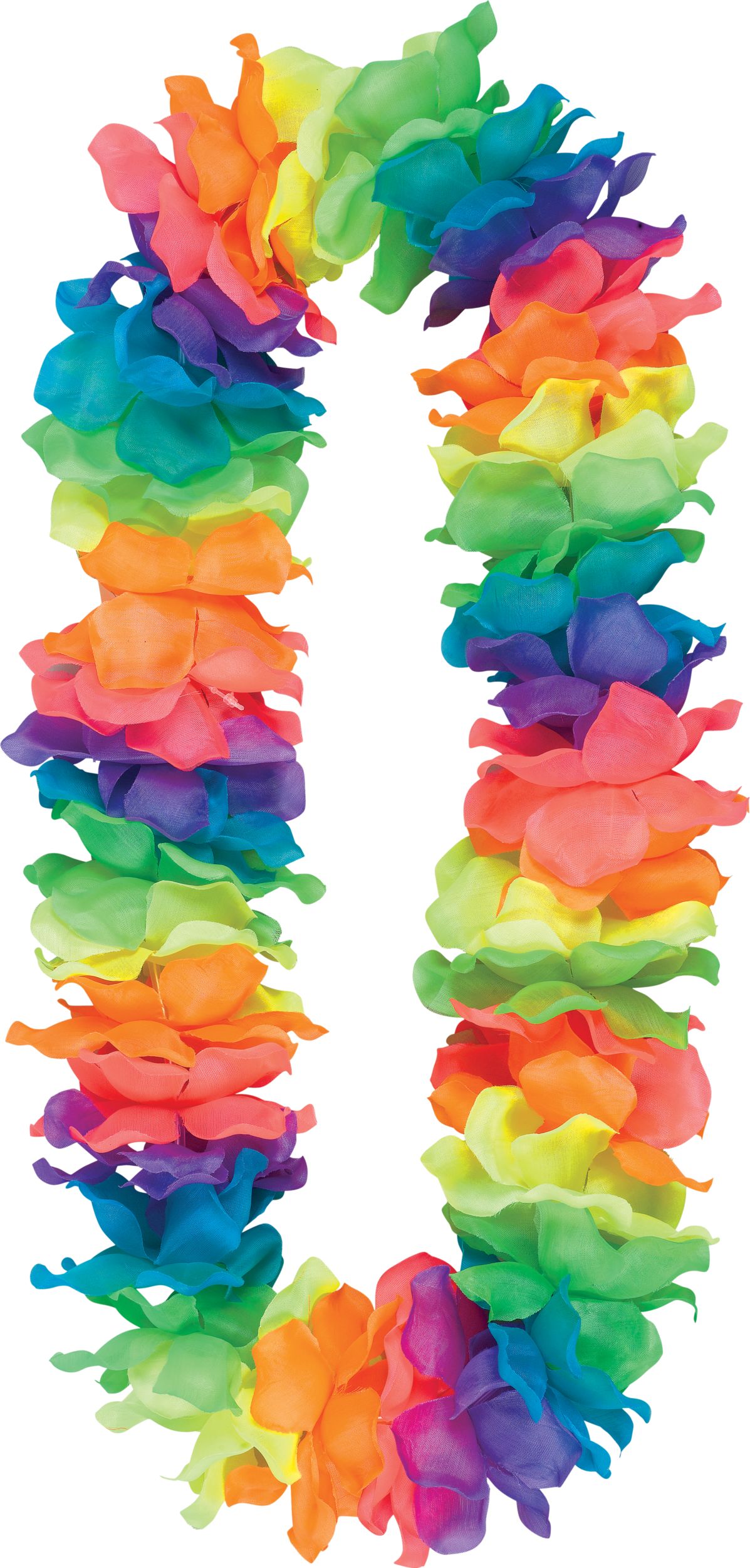 Neon Paradise Rainbow Lei: Vibrant Summer Accessory