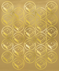 Gold Graduation Cap Sticker Seals - Pack of 50
