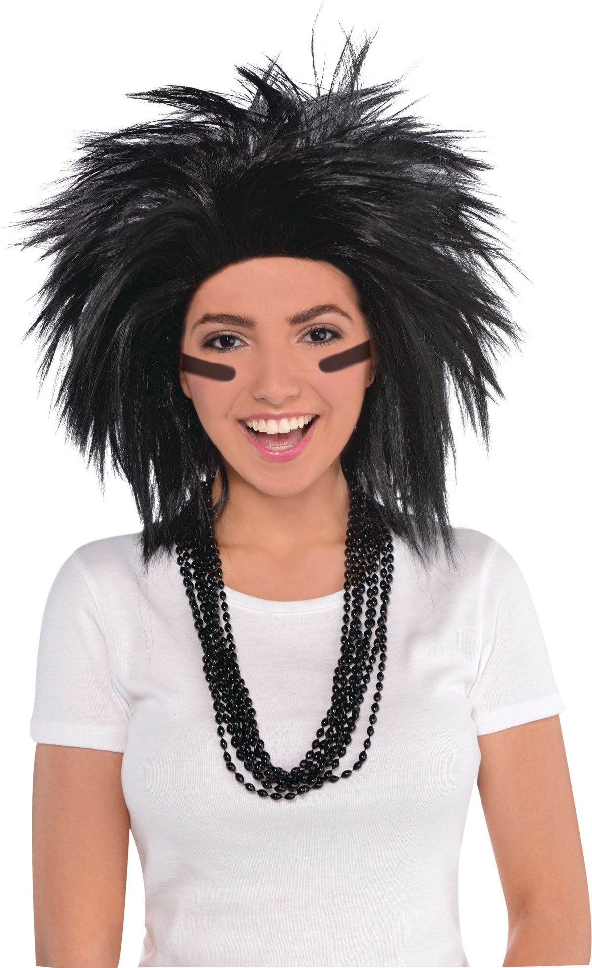 Black Crazy Team Spirit Wig - One Size