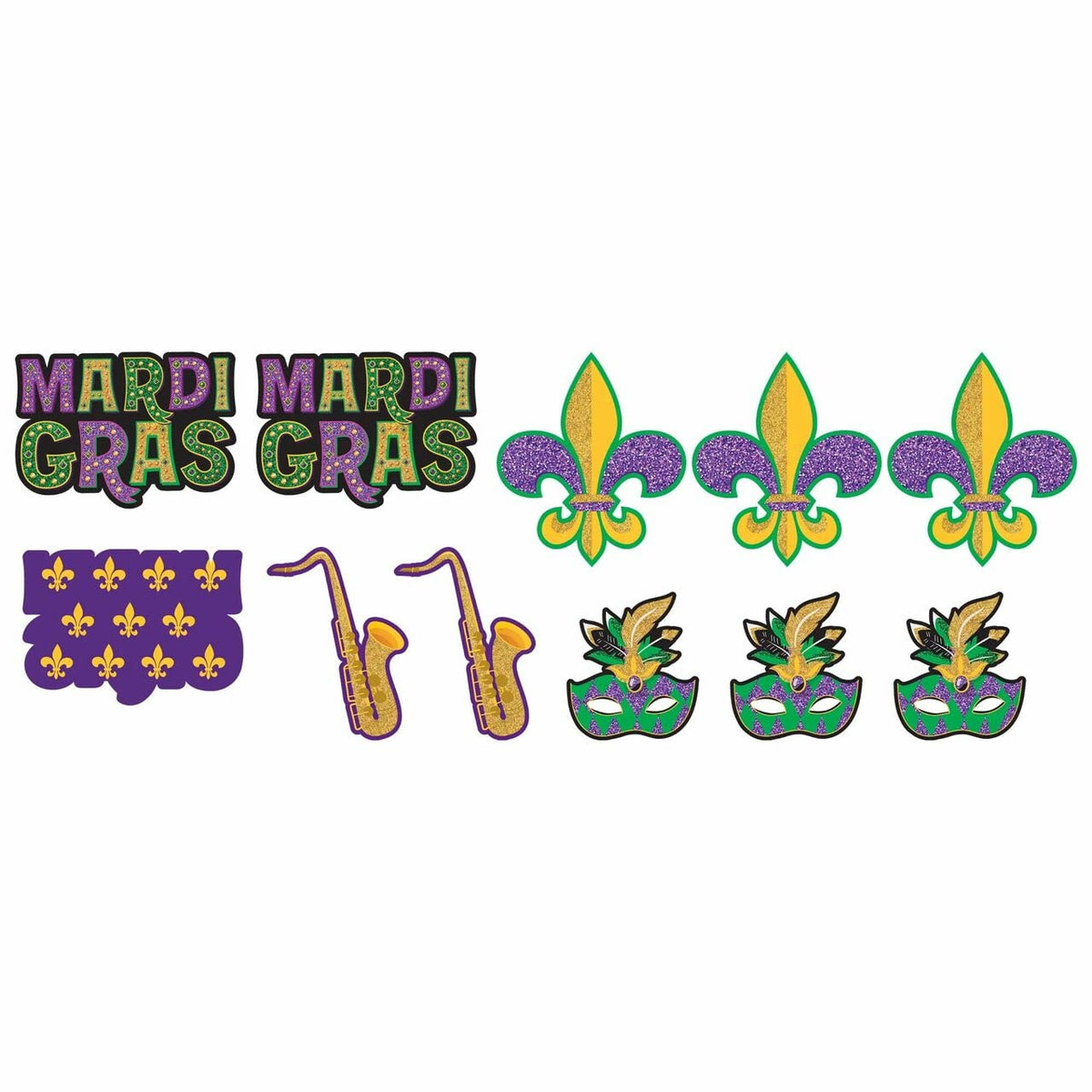 Mardi Gras Mini Masquerade Cutouts