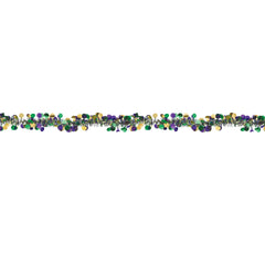 Mardi Gras Tinsel Garland in Purple, Green, and Gold