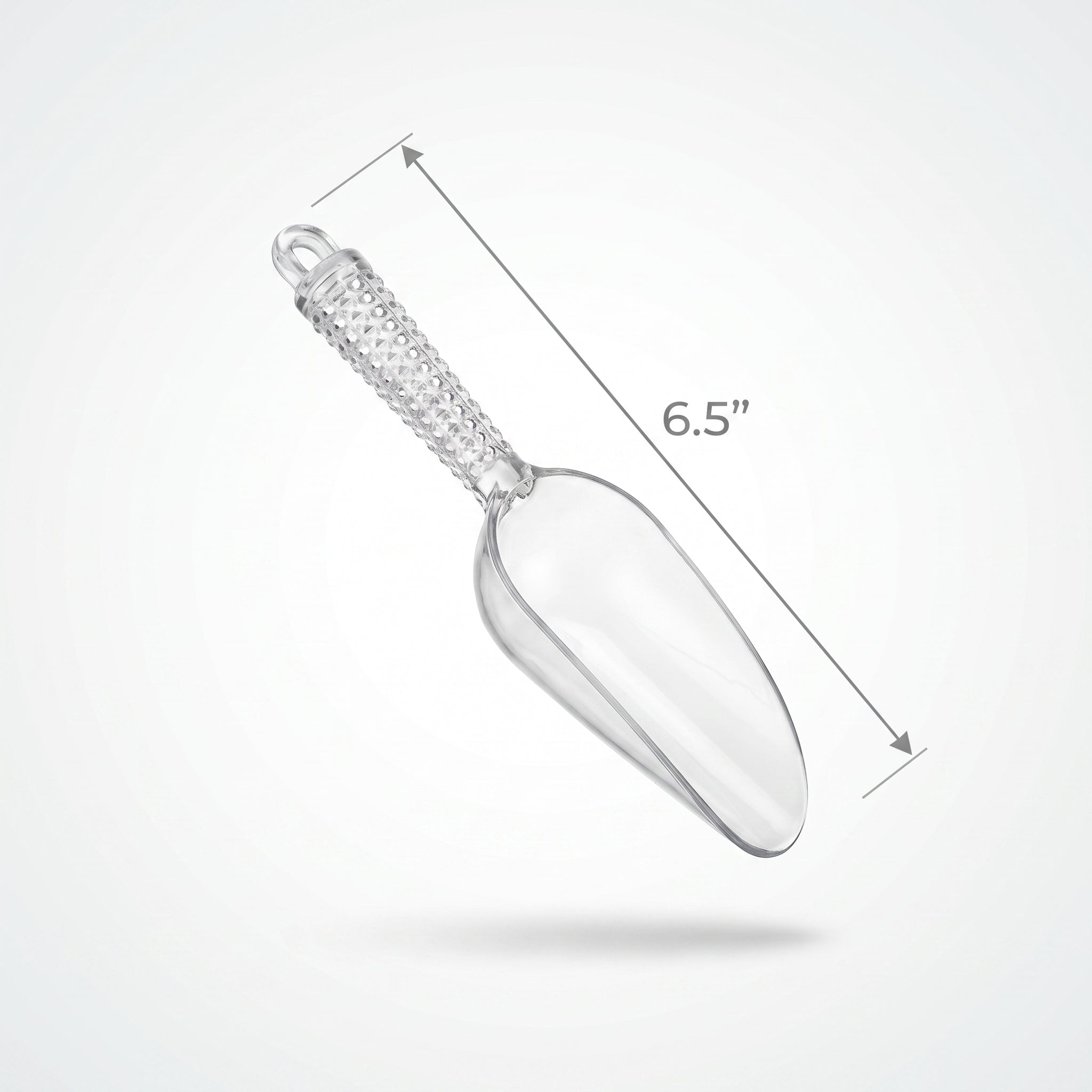 Clear Rhinestone Plastic Candy Scoop - 6.5 inches