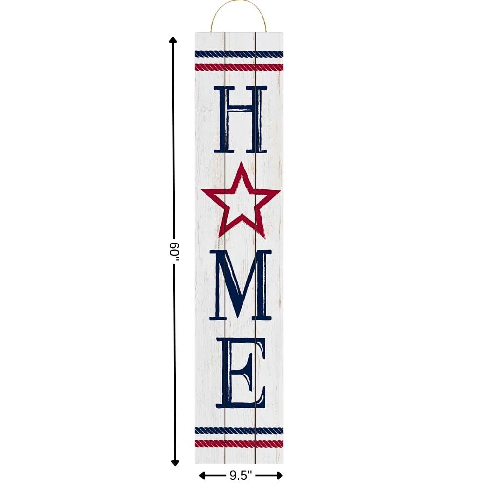 Patriotic Home MDF Hanging Sign