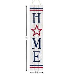 Patriotic Home MDF Hanging Sign
