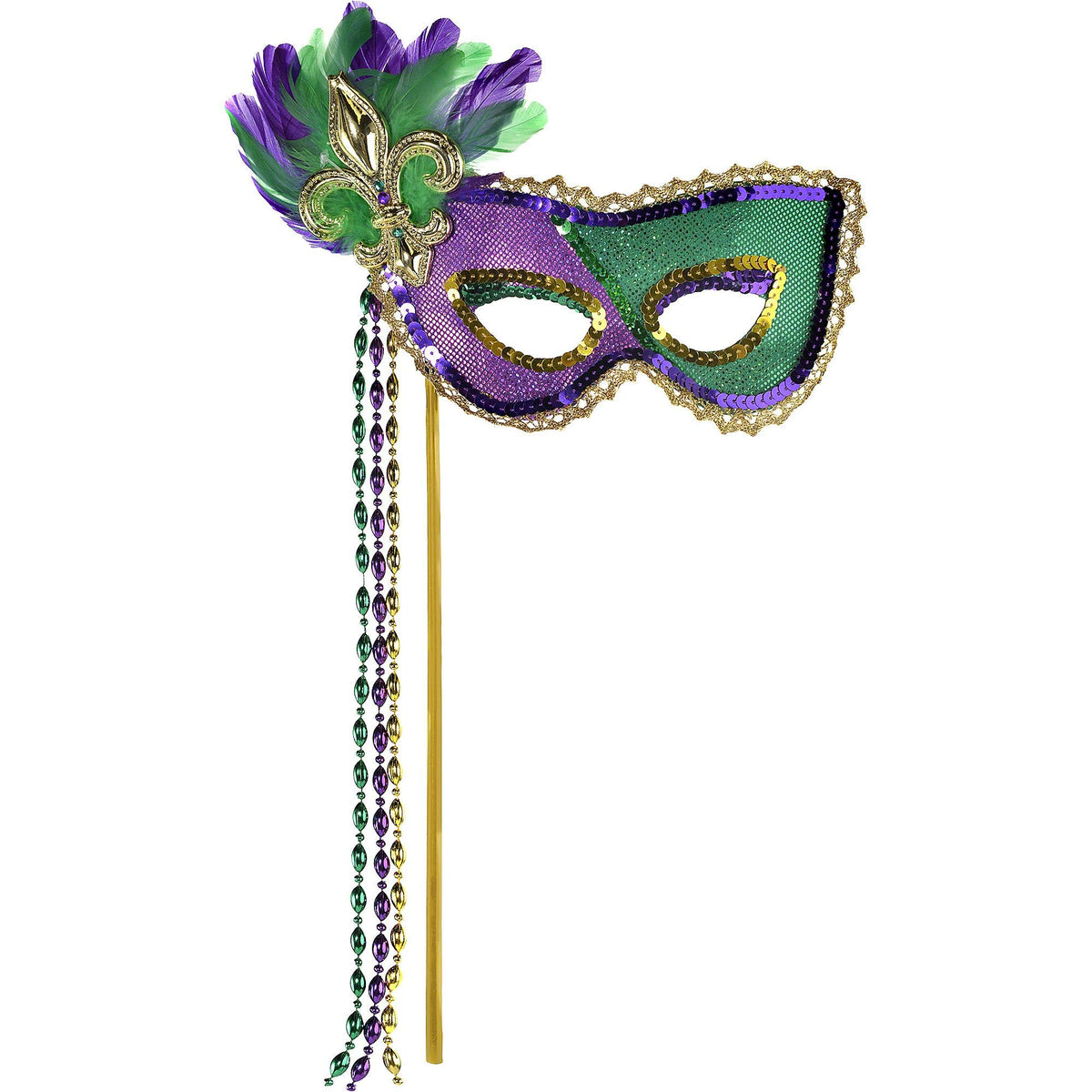 Mardi Gras Masquerade Stick Mask