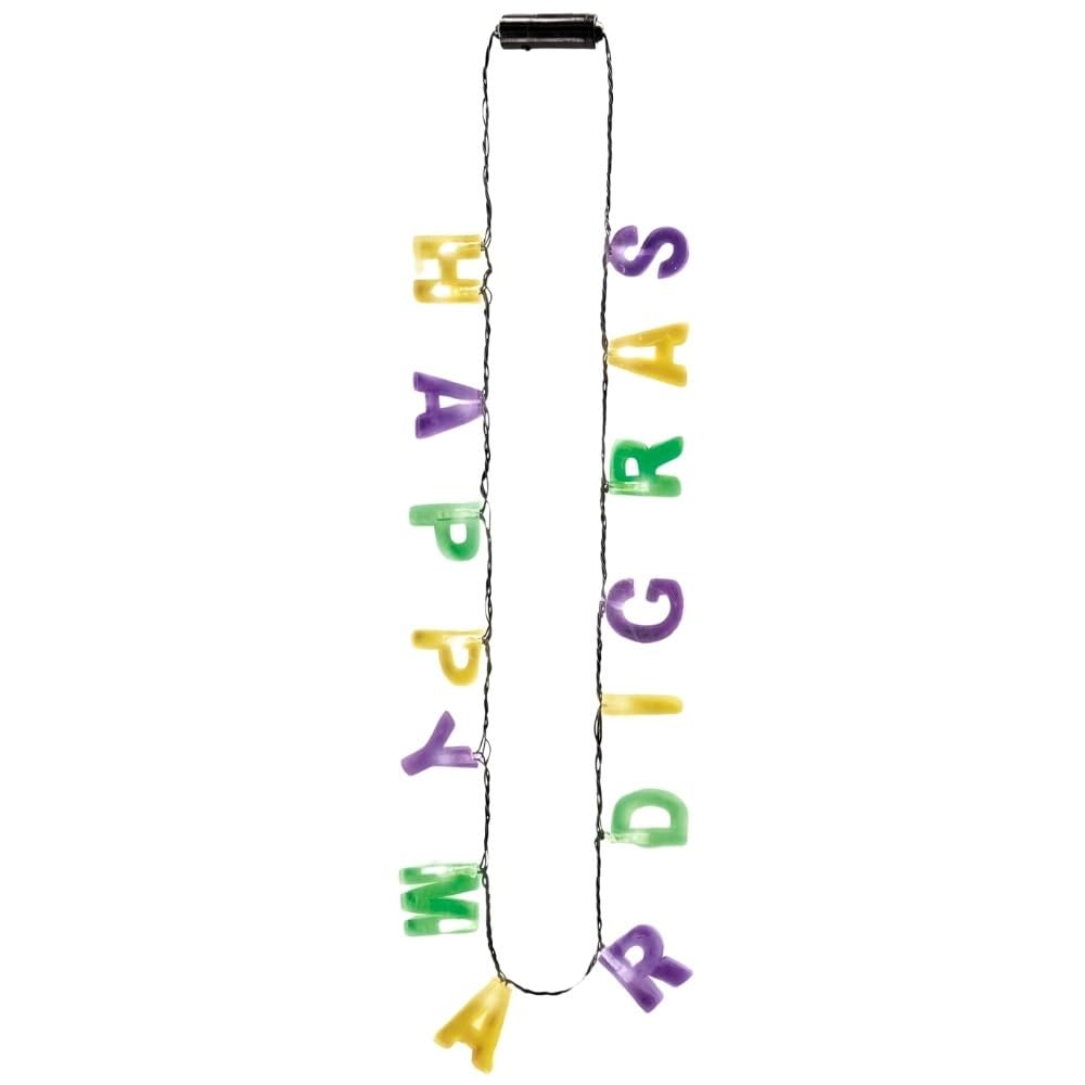 Mardi Gras Light-Up Masquerade Necklace Choker