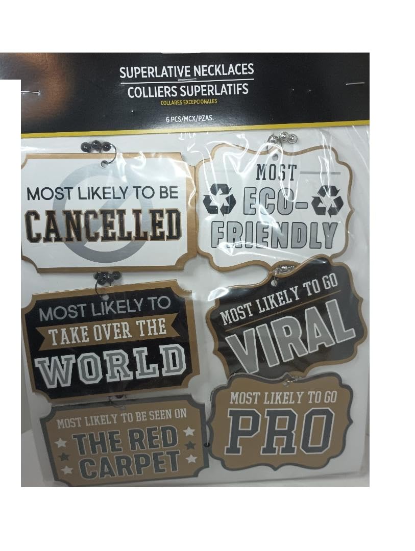 Graduation Celebration Shot Glass Necklace Set - 6 Pack