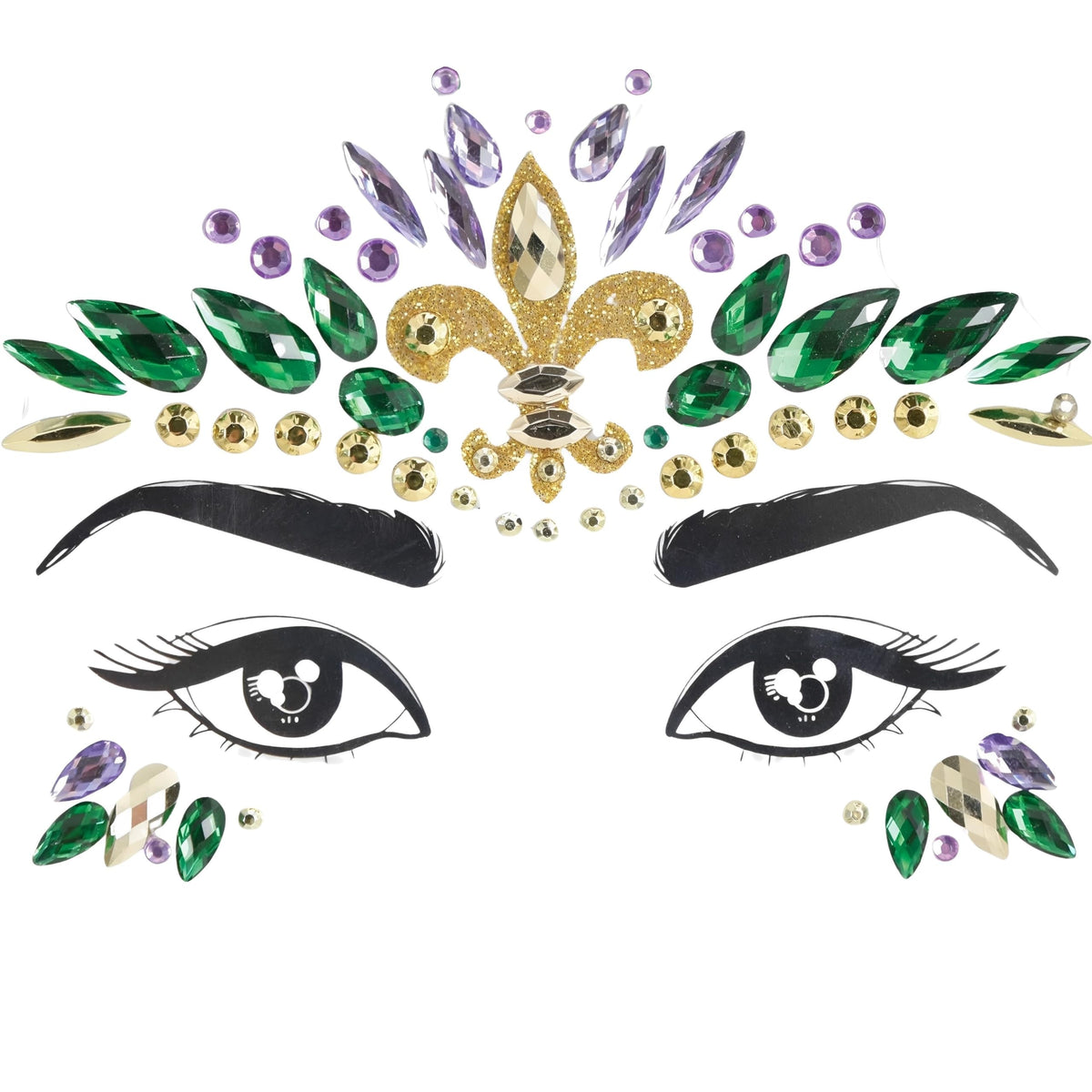 Mardi Gras Masquerade Face Jewels Kit
