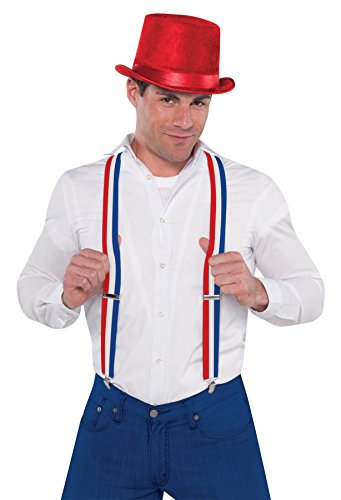Red, White, and Blue Striped Suspenders