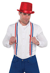 Red, White, and Blue Striped Suspenders