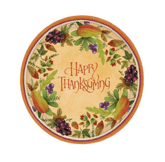 Thanksgiving Medley 7" Round Paper Plates