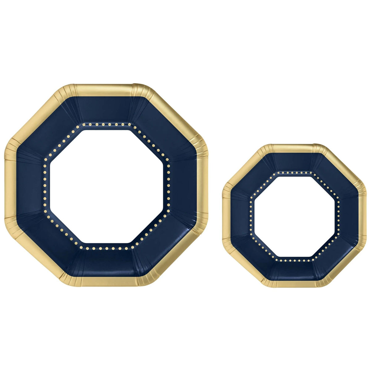 Premium True Navy 10" & 8" Octagonal Paper Plates - Multipack
